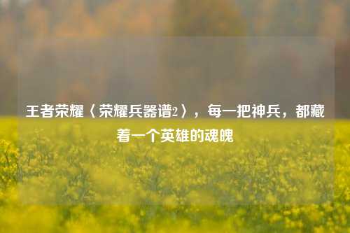王者荣耀〈荣耀兵器谱2〉,每一把神兵,都藏着一个英雄的魂魄
