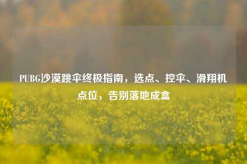 PUBG沙漠跳伞终极指南，选点、控伞、滑翔机点位，告别落地成盒